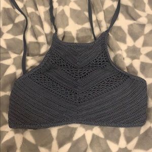 navy blue bikini top